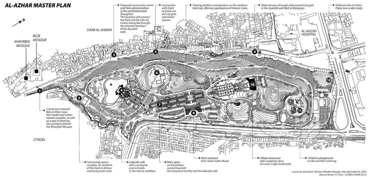 Χάρτης του al azhar park