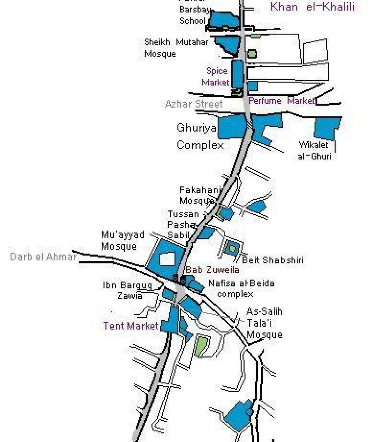 khan el khalili παζάρι χάρτης