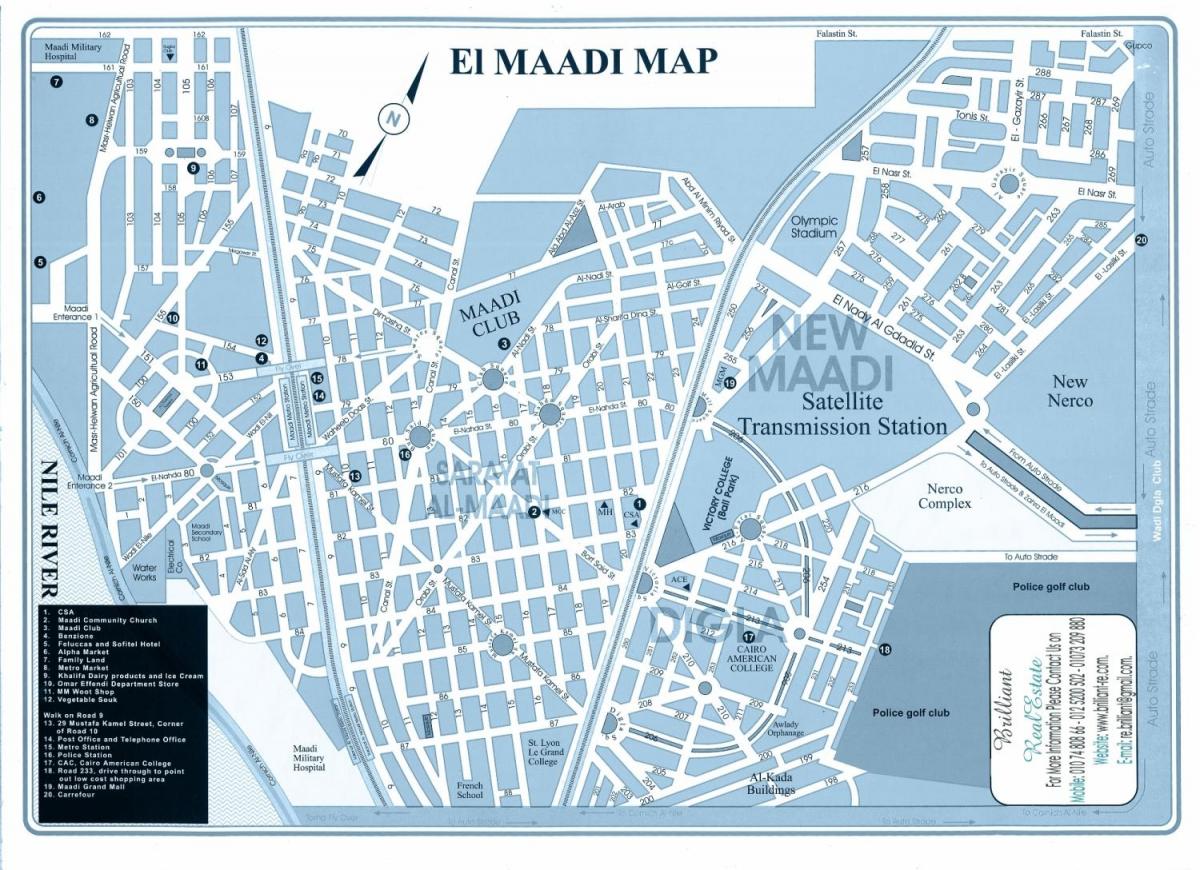 Χάρτης της maadi, κάιρο