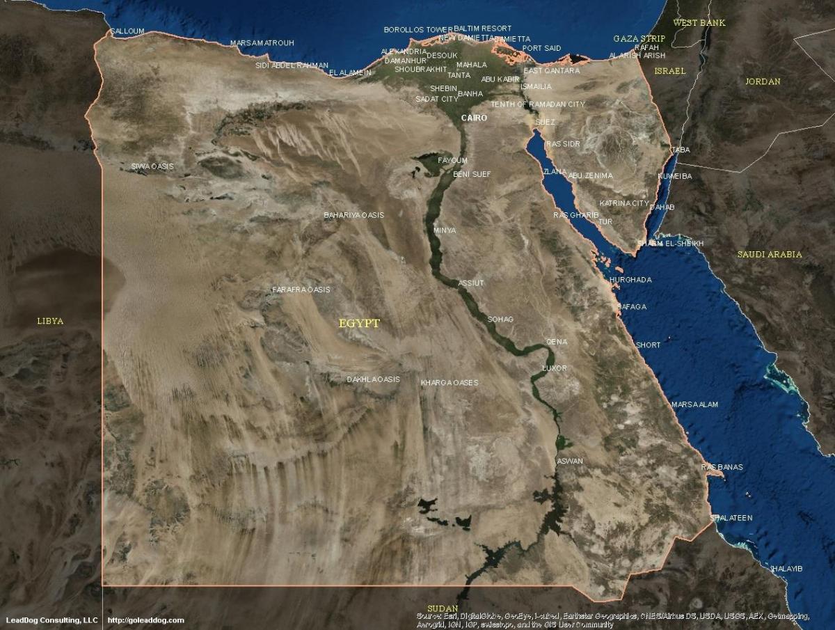 Χάρτης του καΐρου, δορυφορική