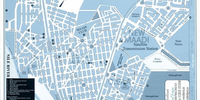 Χάρτης της maadi, κάιρο